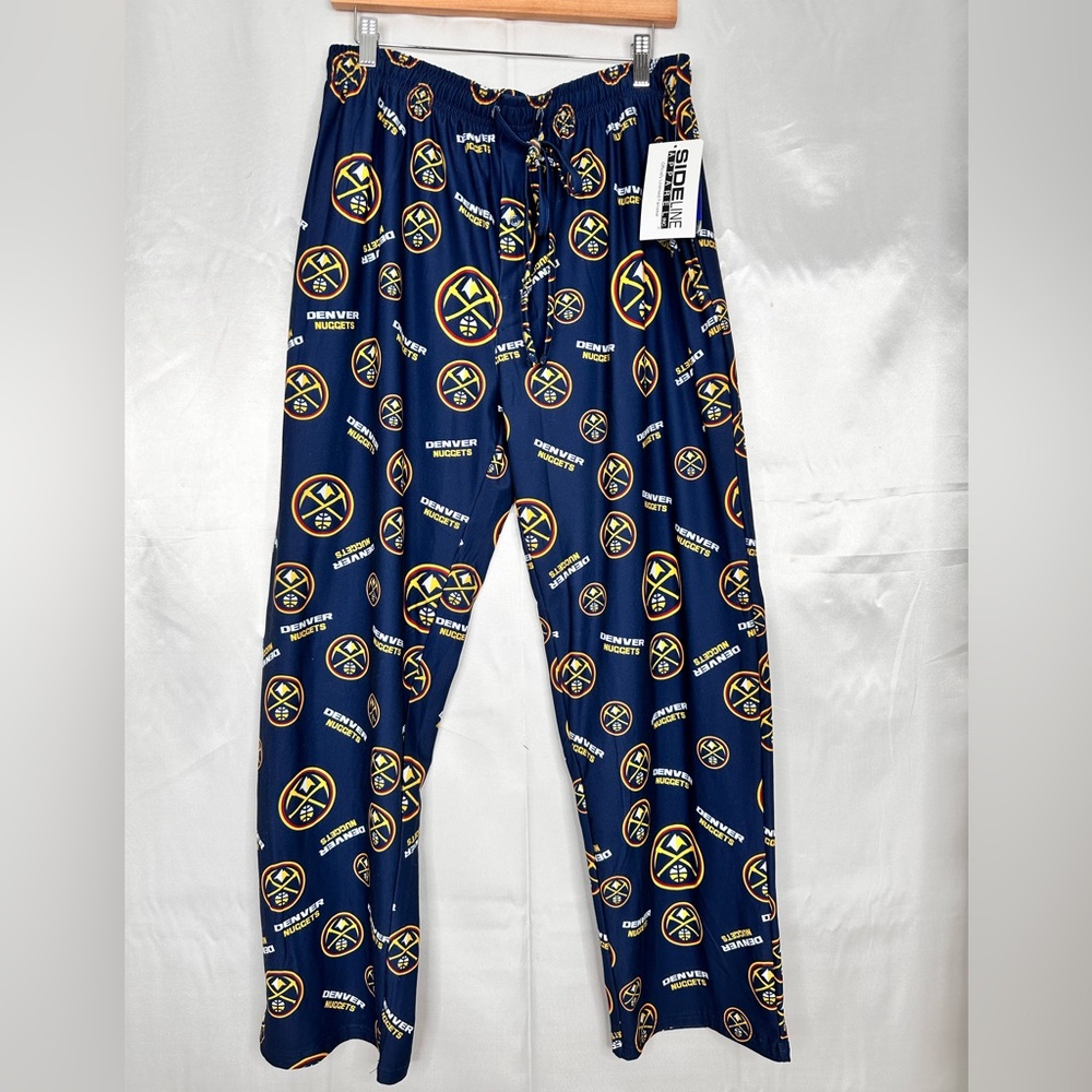 NWT Denver Nuggets Lounge Pants w Pockets Navy NBA Team‎ Sleepwear
